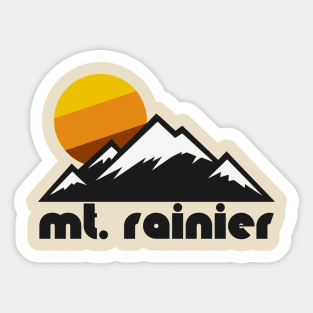 Retro Mt Rainier ))(( Tourist Souvenir Travel Washington Design Sticker